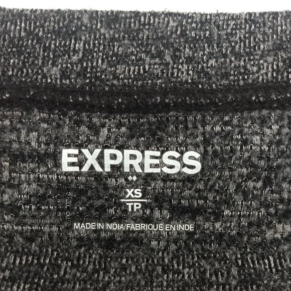 Express XS Long Sleeve Sweatshirt Grey & Black - Picture 5 of 7